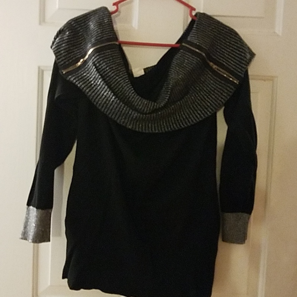 Black Long Sweater or short sweater dress size XL womens